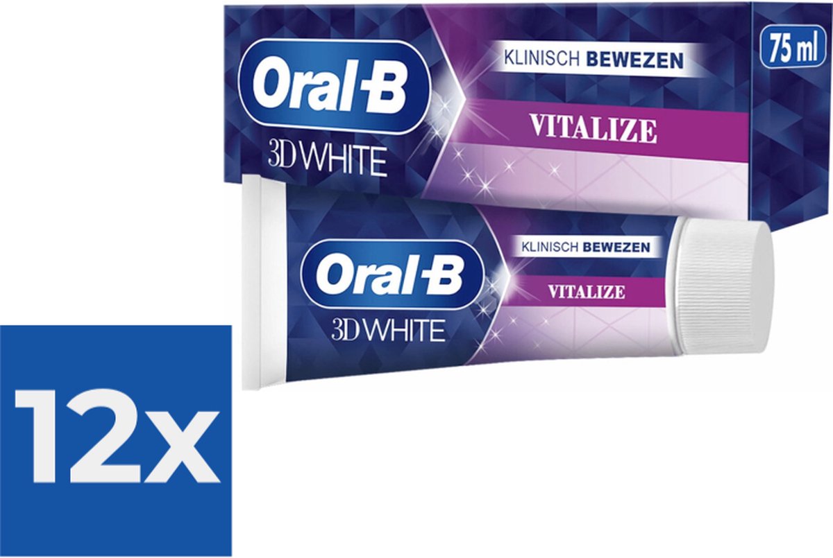 Oral B Oral-B Tandpasta 3D White Vitalize 75 ml Voordeelverpakking 12 stuks