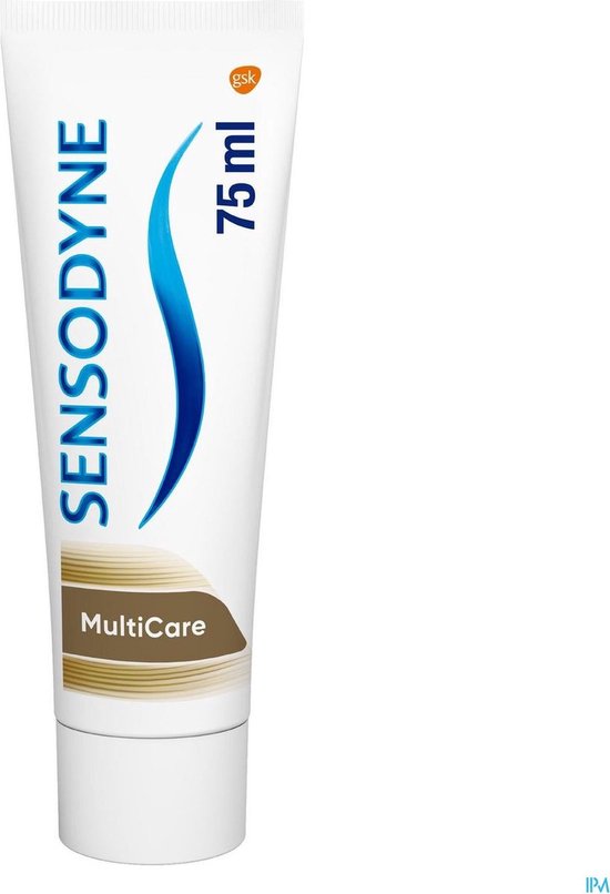Tube de dentifrice Sensodyne MultiCare, 75ml.