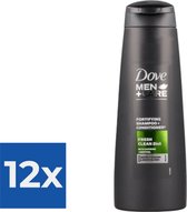 Dove Shampoo Men Care Fresh Clean 2in1 250ML - Voordeelverpakking 12 stuks