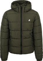 Superdry Hooded Sports Puffr Jacket Heren Jas - Dark Moss Green - Maat L