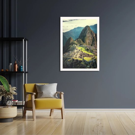 Affiche Machu Picchu 2 Rectangle Vertical Avec Cadre XL (50 X 70 CM) - Cadre Witte - Décoration murale - Posters