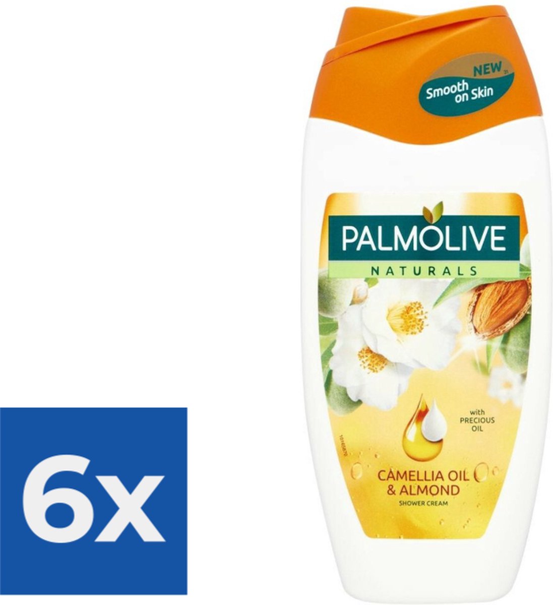 Goedkoopste Palmolive Naturals Douchecreme Camelia 250 ml - Voordeelverpakking 6 stuks