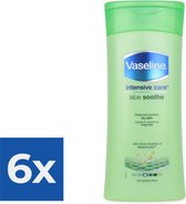 Vaseline Aloe Soothe - 200 ml - Bodylotion - Voordeelverpakking 6 stuks