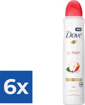 Dove Deospray - Go Fresh Apple & Thé White 250 ml - Pack économique 6 pièces