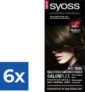 SYOSS Color baseline 4-1 Middenbruin Haarverf - 1 stuk - Voordeelverpakking 6 stuks