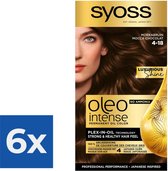 SYOSS Oleo Intense 4-18 Mokkabruin Haarverf - 1 stuk - Voordeelverpakking 6 stuks
