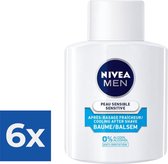 NIVEA MEN Sensitive Cool Aftershave Balsem - Aftershave - 100 ml - Voordeelverpakking 6 stuks