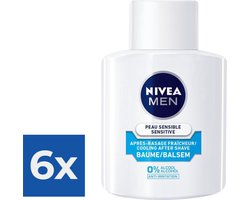 NIVEA MEN Sensitive Cool Aftershave Balsem - Aftershave - 100 ml - Voordeelverpakking 6 stuks