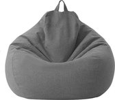 Bean Bag Hoes zonder Vulling, Bean Bag Hoezen, Afneembare Bean Bag Hoes, Effen Binnen Bean Bag Hoes met Rits voor Kinderen, Tieners en Volwassenen (Donkergrijs, M)