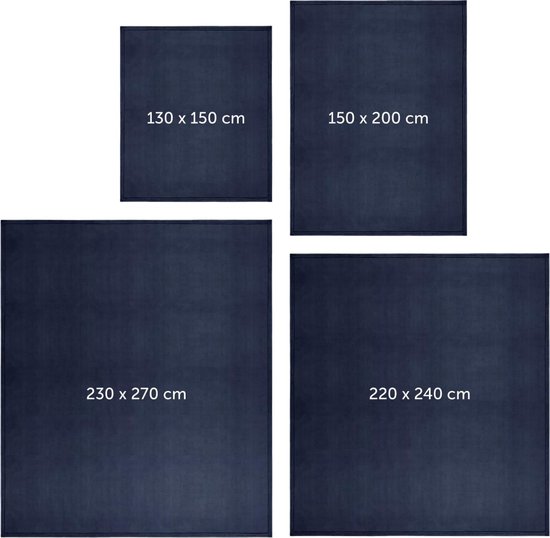 couverture Sherpa moelleuse - couverture de haute qualité, couverture polaire, couverture polaire super douce comme housse de canapé, couvre-lit ou couverture de salon, 150 x 200 cm, Deep Sea Blue