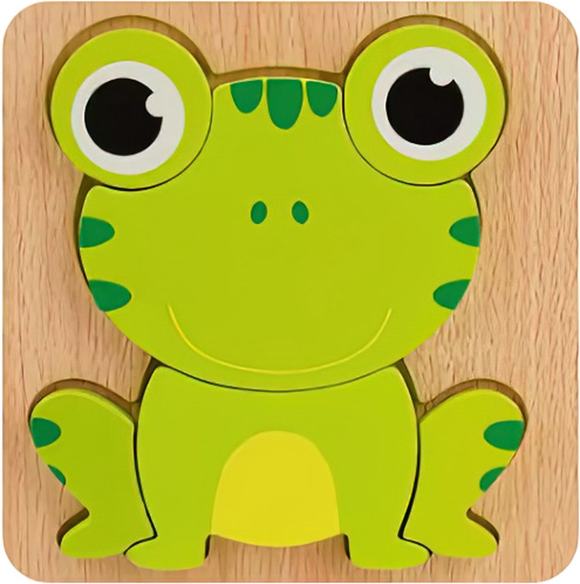 Ainy Montessori legpuzzels- dieren kikker - educatief speelgoed voor motoriek en vormherkenning - geschikt voor peuters en kleuters van 1 tot 4 Jaar - Ideaal kindercadeau voor meisjes en jongens