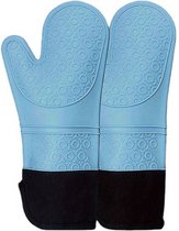 Livano Siliconen Handschoenen - Ovenhandschoenen - Ovenwanten - Barbecue - Hittebestendig - Blauw