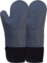 Livano Siliconen Handschoenen - Ovenhandschoenen - Ovenwanten - Barbecue - Hittebestendig - Grijs