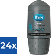 Odorex Deo Roll-on Men - Dry Protection 50 ml - Voordeelverpakking 24 stuks