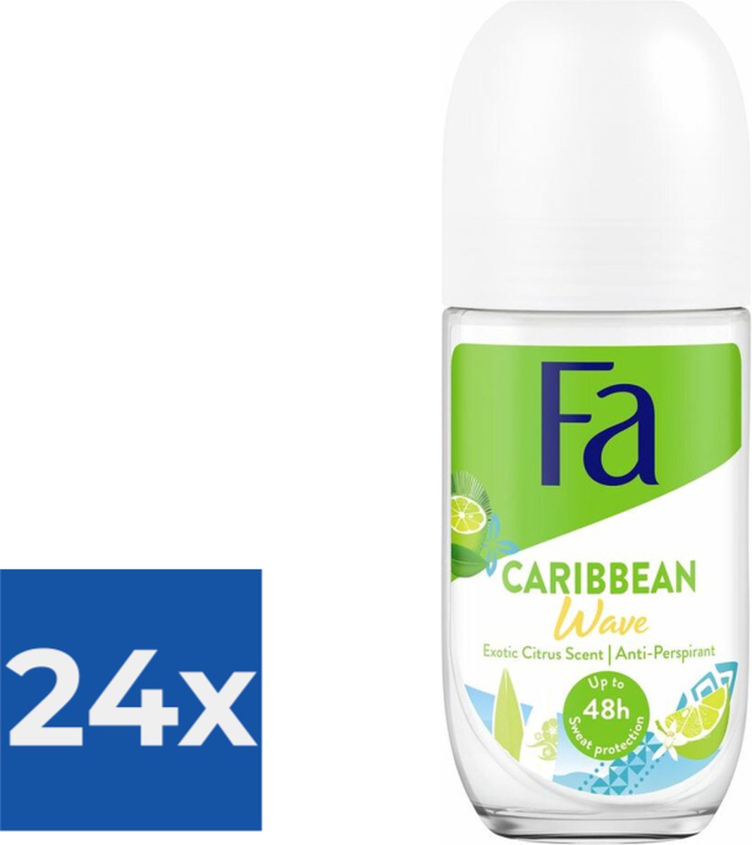 Fa Deo Roll-on - Caribbean Lemon - 50 ml. - Voordeelverpakking 24 stuks