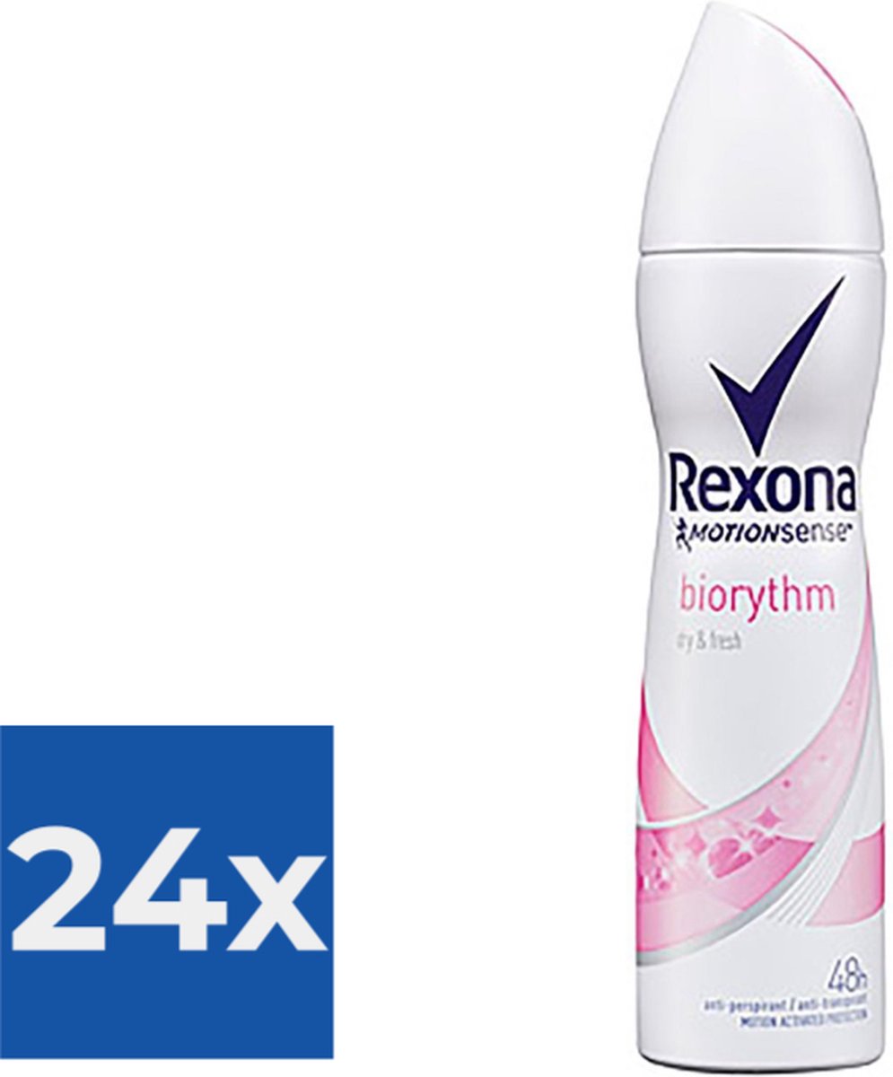 Goedkoopste Rexona Deospray Bio Rhythm - - Voordeelverpakking 24 stuks