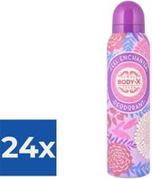 Body-x Deodorant voor Vrouwen | 150 ml | Spray - Voordeelverpakking 24 stuks