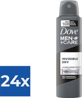Dove Deodorant Deospray Men + Care Invisible Dry 150 mL - Voordeelverpakking 24 stuks