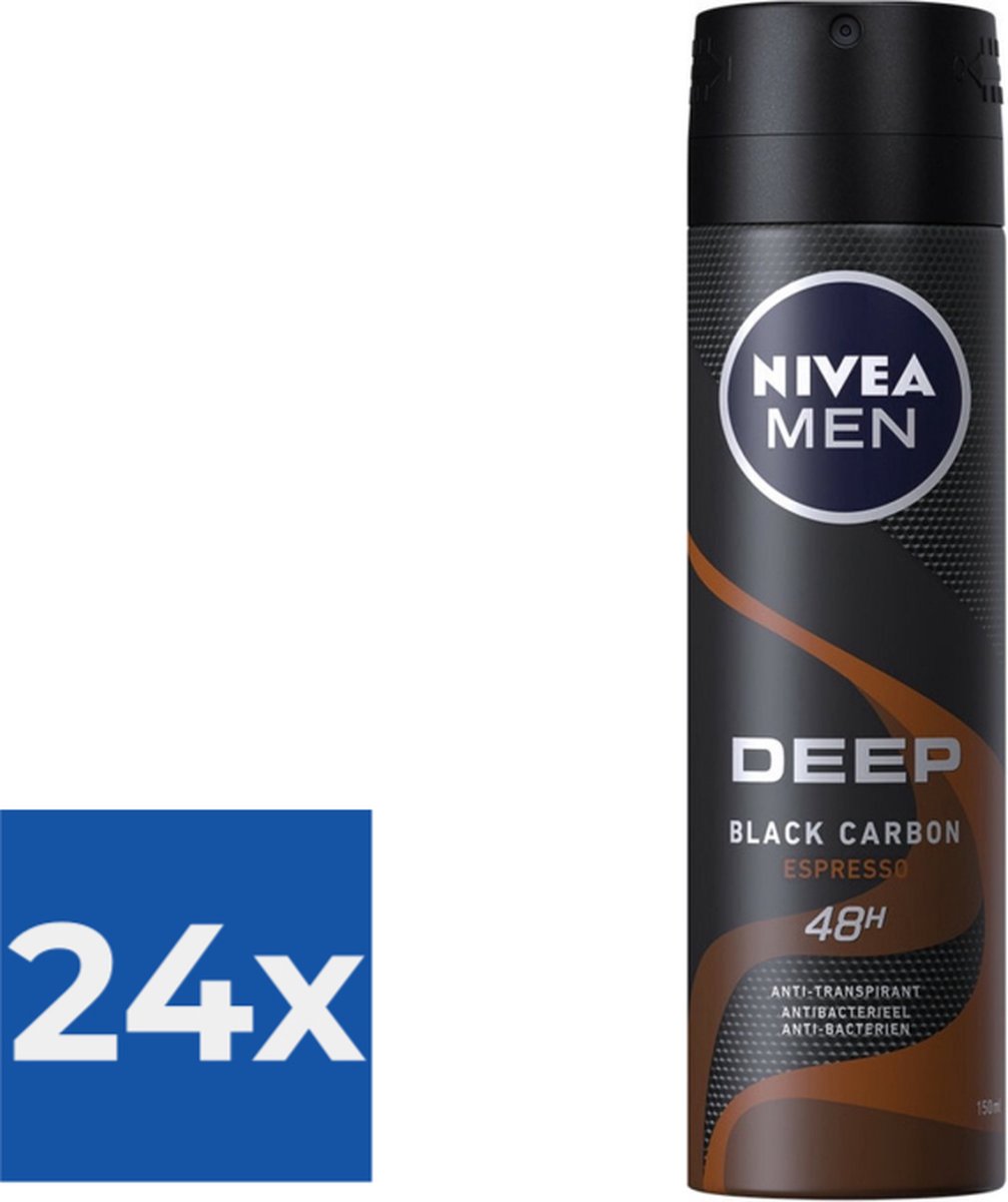 Goedkoopste NIVEA Deep Espresso Anti Transpirant Spray - 150 ml - Voordeelverpakking 24 stuks