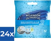 Wilkinson Wegwerpscheermesjes Essentials 2 For Men 5 stuks - Voordeelverpakking 24 stuks