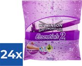 Wilkinson Sword - Essentials 2 ( 5ks ) - Jednorázová dámská holítka - - Voordeelverpakking 24 stuks