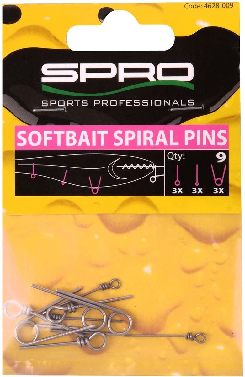Spro Softbait Pin - Assorti - 9 Stuks - Grijs