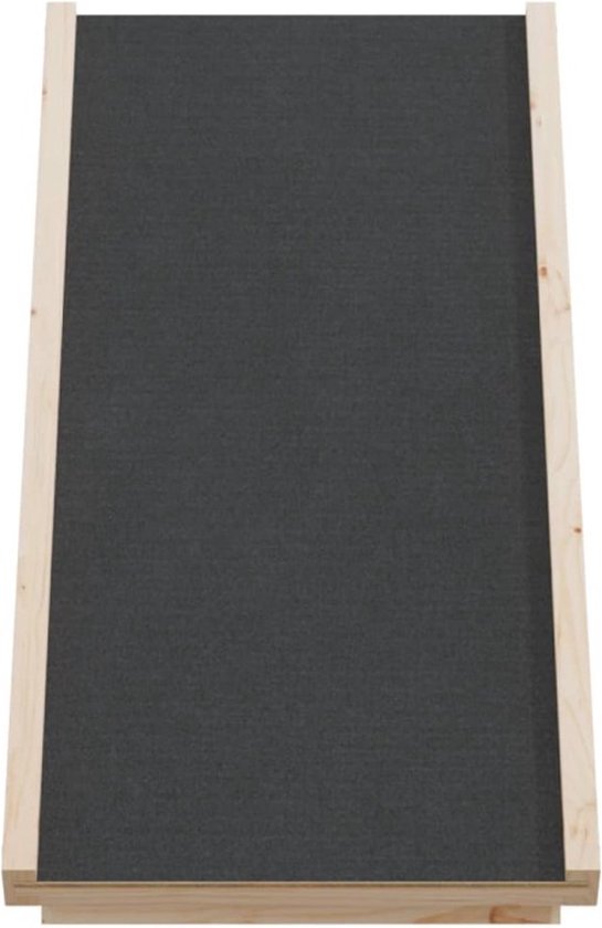 Hondenloopplank 120x30 cm massief vurenhout grijs kopen