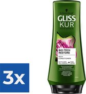Gliss Kur Conditioner - Bio Tech Restore - 3 x 200 ml