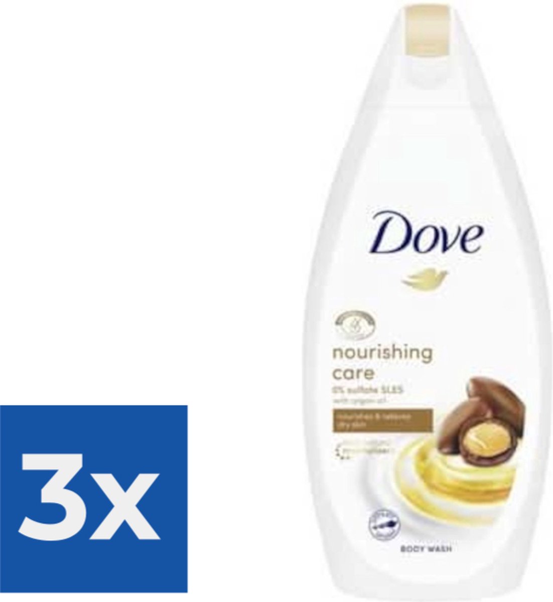Goedkoopste Dove Douchegel - Nourishing Care 450 ml - Voordeelverpakking 3 stuks