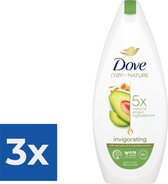 Dove Douchegel - Care By Nature - Invigorating Avocado 225 ml - Voordeelverpakking 3 stuks