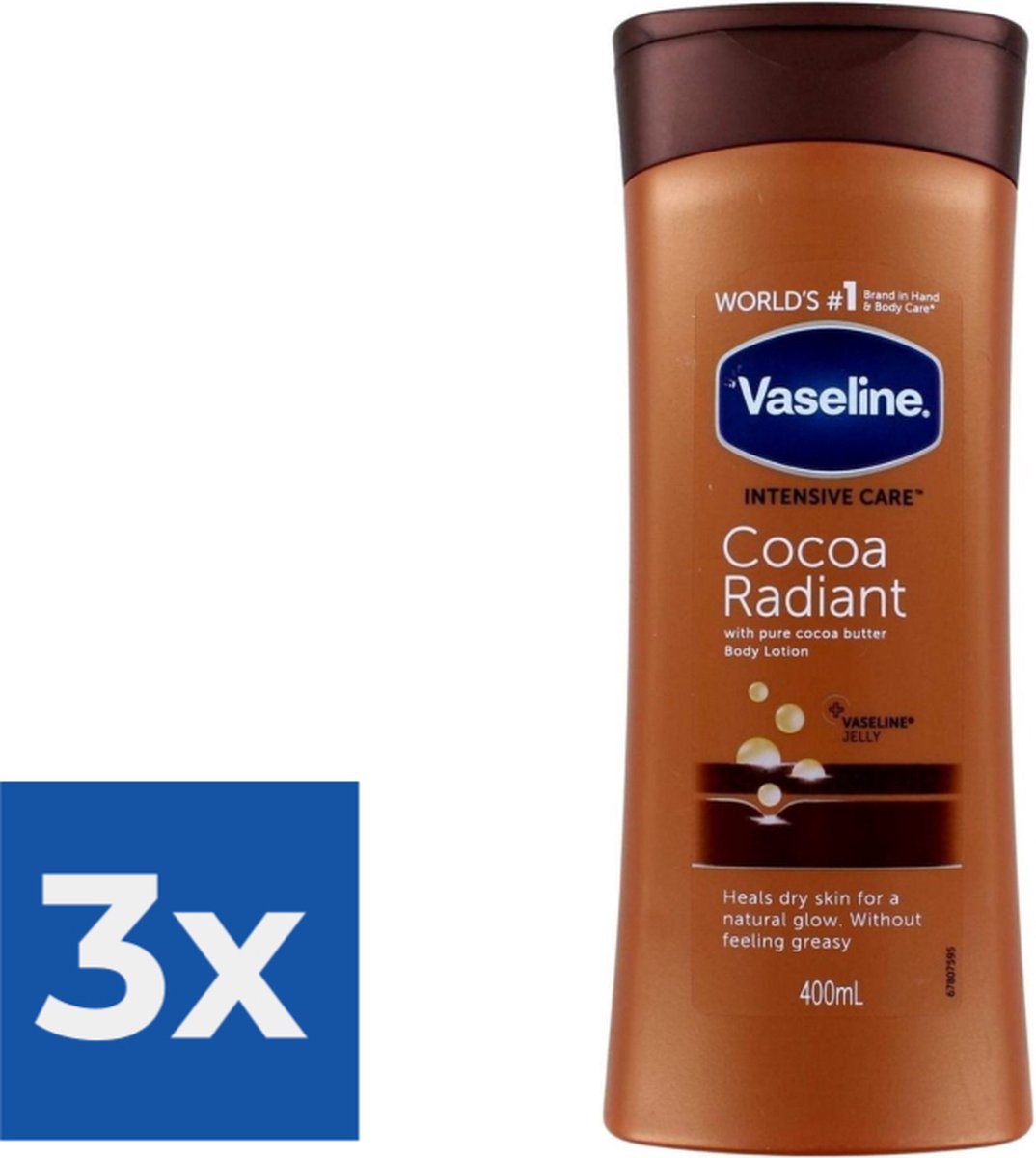 Vaseline Bodylotion Cocoa 400 ml Voordeelverpakking 3 stuks
