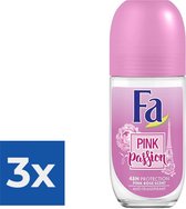 Fa Deo Roll-on Women - Pink Passion 50 ml - Voordeelverpakking 3 stuks