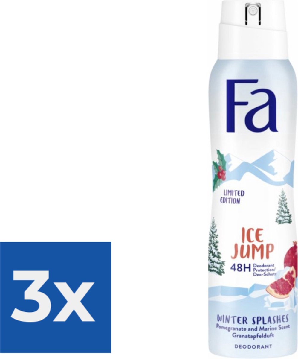 Goedkoopste Fa deospray 150ML winter splashes ice jump - Voordeelverpakking 3 stuks