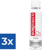 Borotalco Deospray - Pure Clean Freshness 150 ml - Voordeelverpakking 3 stuks
