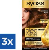 SYOSS Oleo Intense 6-76 Warm Koperblond Haarverf - 1 stuk - Voordeelverpakking 3 stuks