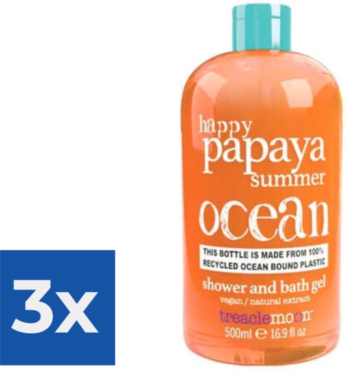 Treaclemoon Douchegel - Papaya Summer 500 ml - Voordeelverpakking 3 stuks