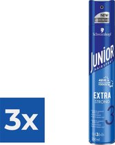 Junior Haarspray - Extra Strong - 300ml - Voordeelverpakking 3 stuks