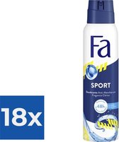 Fa Deodorant Sport 150ml - Voordeelverpakking 18 stuks