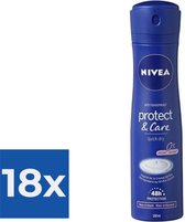 Nivea Deodorant Spray Protect & Care 150 ml - Voordeelverpakking 18 stuks