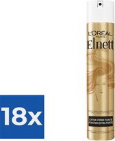L'Oréal Paris Elnett Satin Hair Spray Fixation Extra Forte - 300 ml - Pack économique 18 pièces