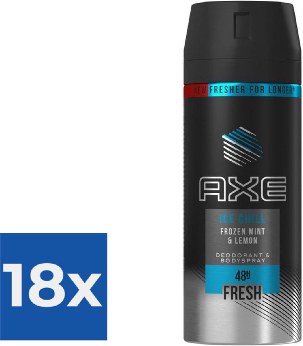 Goedkoopste Axe Deospray - Ice Chill 150 ml - Voordeelverpakking 18 stuks