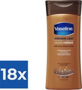 Bol.com Vaseline Cocoa Radiant Intensive Care Bodylotion - 200 ml - Voordeelverpakking 18 stuks aanbieding