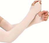 Livano Polswarmers - Armwarmers Dames - Duimopening - Armstukken - Beige