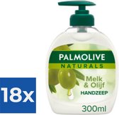Palmolive Handzeep Naturals Melk & Olijf 300 ml - Voordeelverpakking 18 stuks