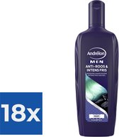 Andrélon Shampoo Men Anti-Roos & Intens Fris 300 ml - Voordeelverpakking 18 stuks