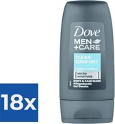 Dove Men Mini Douchegel Clean Comfort 50 ML - Voordeelverpakking 18 stuks