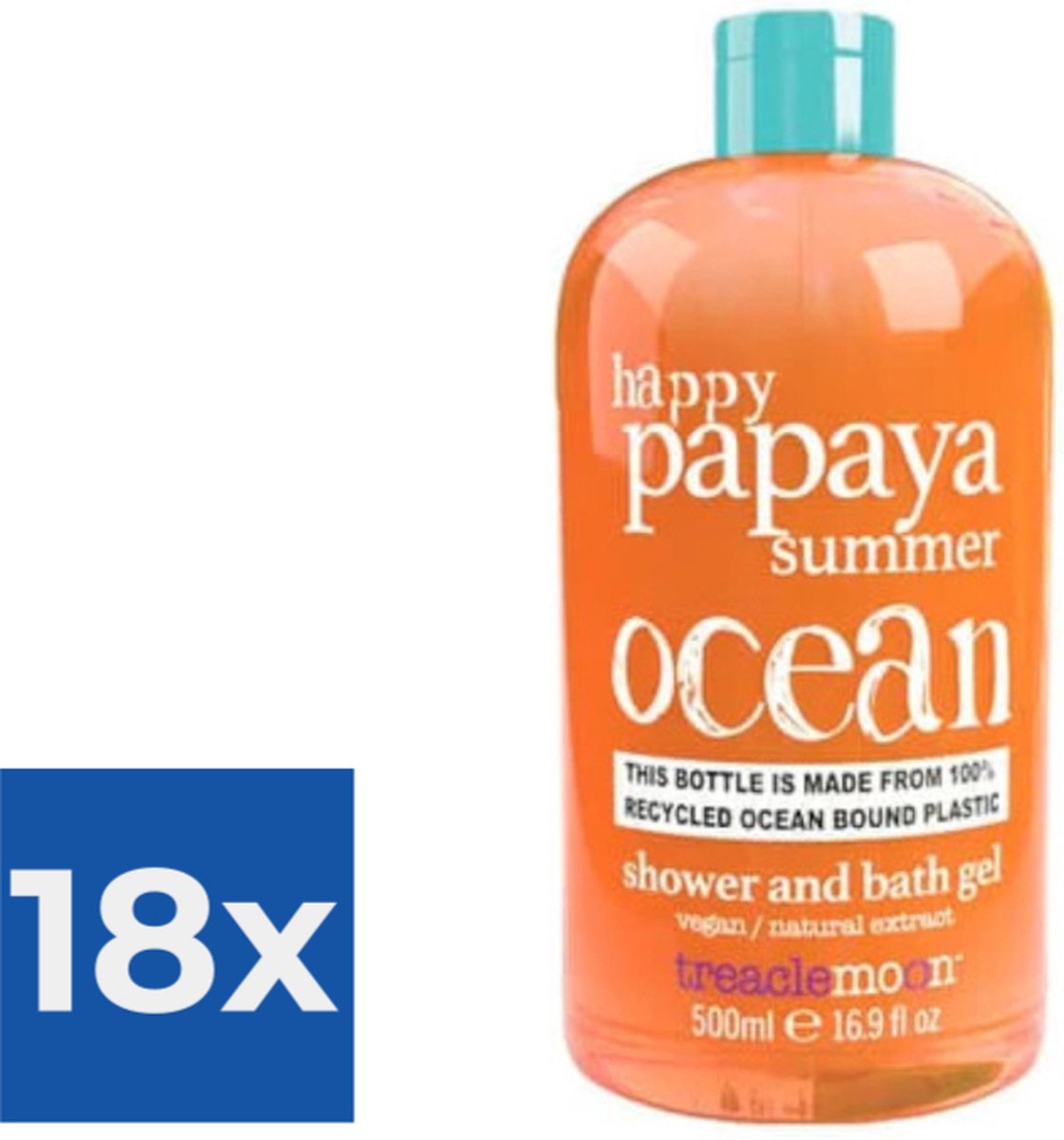 Treaclemoon Douchegel - Papaya Summer 500 ml - Voordeelverpakking 18 stuks