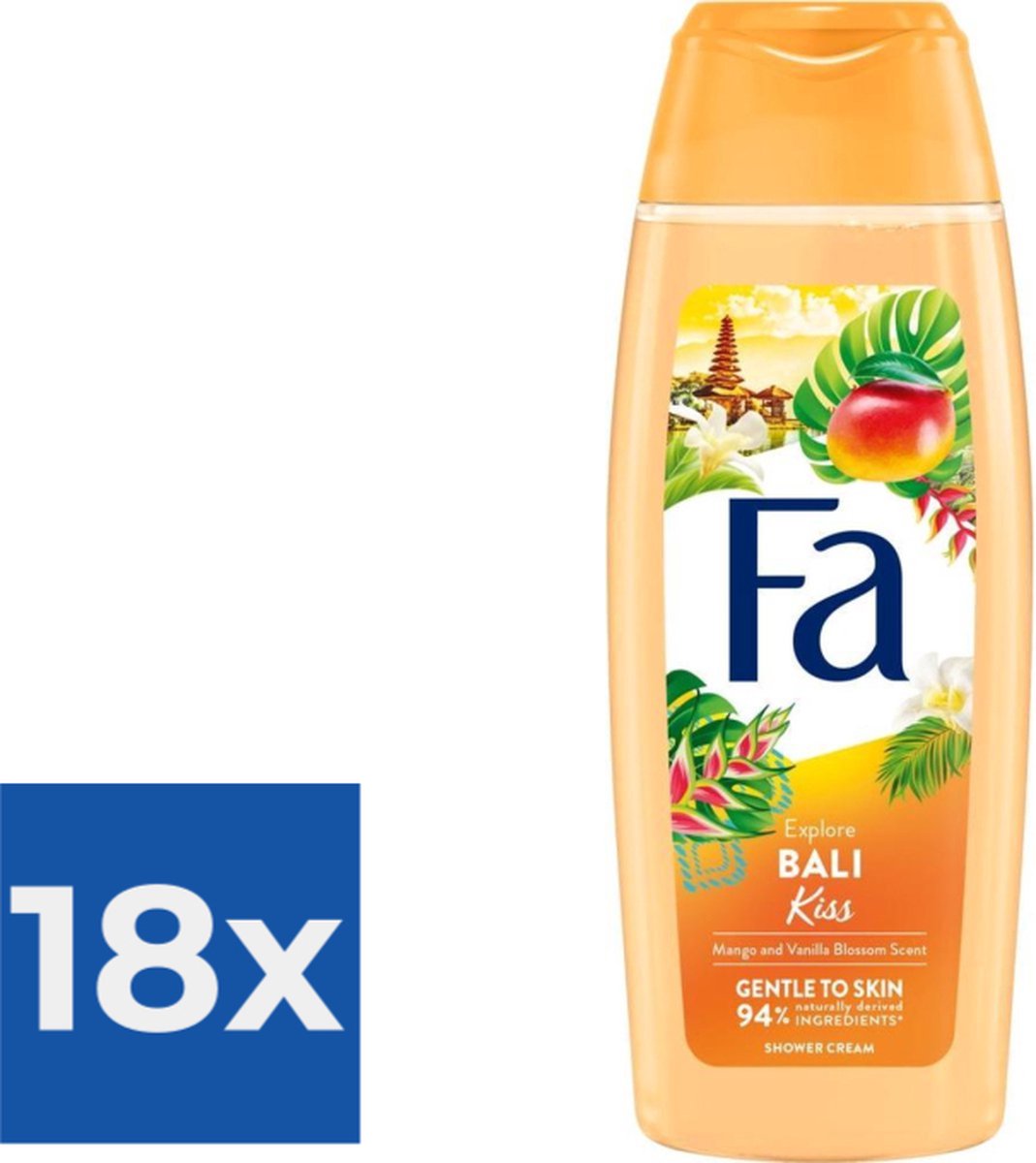 Goedkoopste Fa Douchegel Bali Kiss 250 ml - Voordeelverpakking 18 stuks
