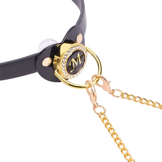 Pinces à mamelon + tétine + collier - BDSM - Cosplay - Esclave - Bébé Adulte - Ajustable - Roleplay