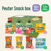 Organix Peuter Snack Box 12+ Maanden - 100% Biologisch - Baby Snacks en Knijpfruit - Babyvoeding - 20 stuks